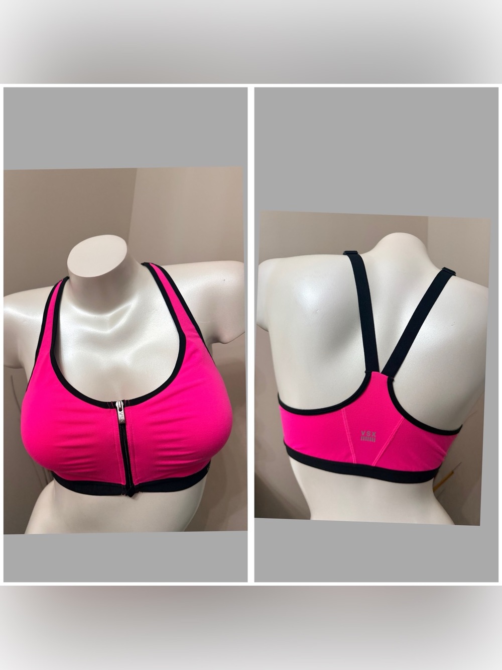 VSX Sport Victoria's Secret Knockout zip front sports bra 36C Padded
